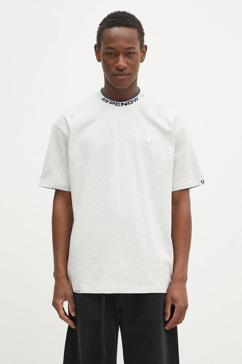 Футболка AAPE by A Bathing Ape AAPE Now Print T-Shirt Сірий | AAPTEM1604XAO