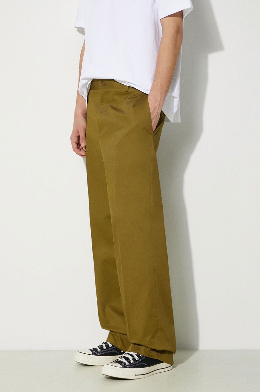 Штани MAISON KITSUNÉ Maison Kitsuné Relaxed Chino Pants Зелений | MM01106WW0078
