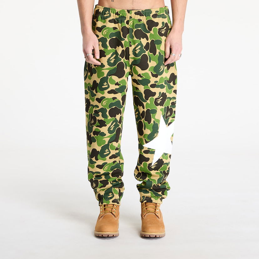 Штани BAPE Camo Sweatpants With Star Зелений | 001PTK801007M GRN