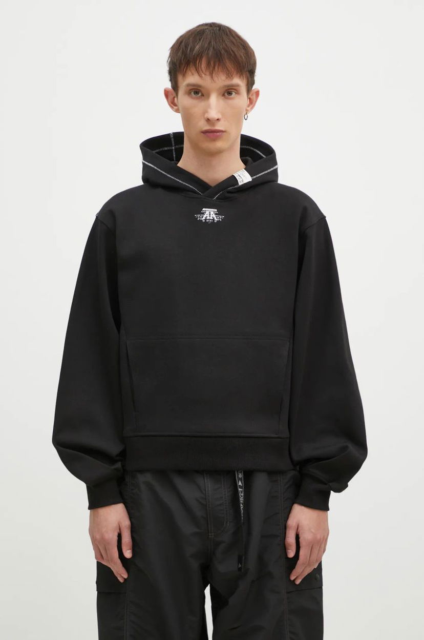 Світшоти ADER ERROR Black Smooth Hoodie чорний | BN01SSHD0102