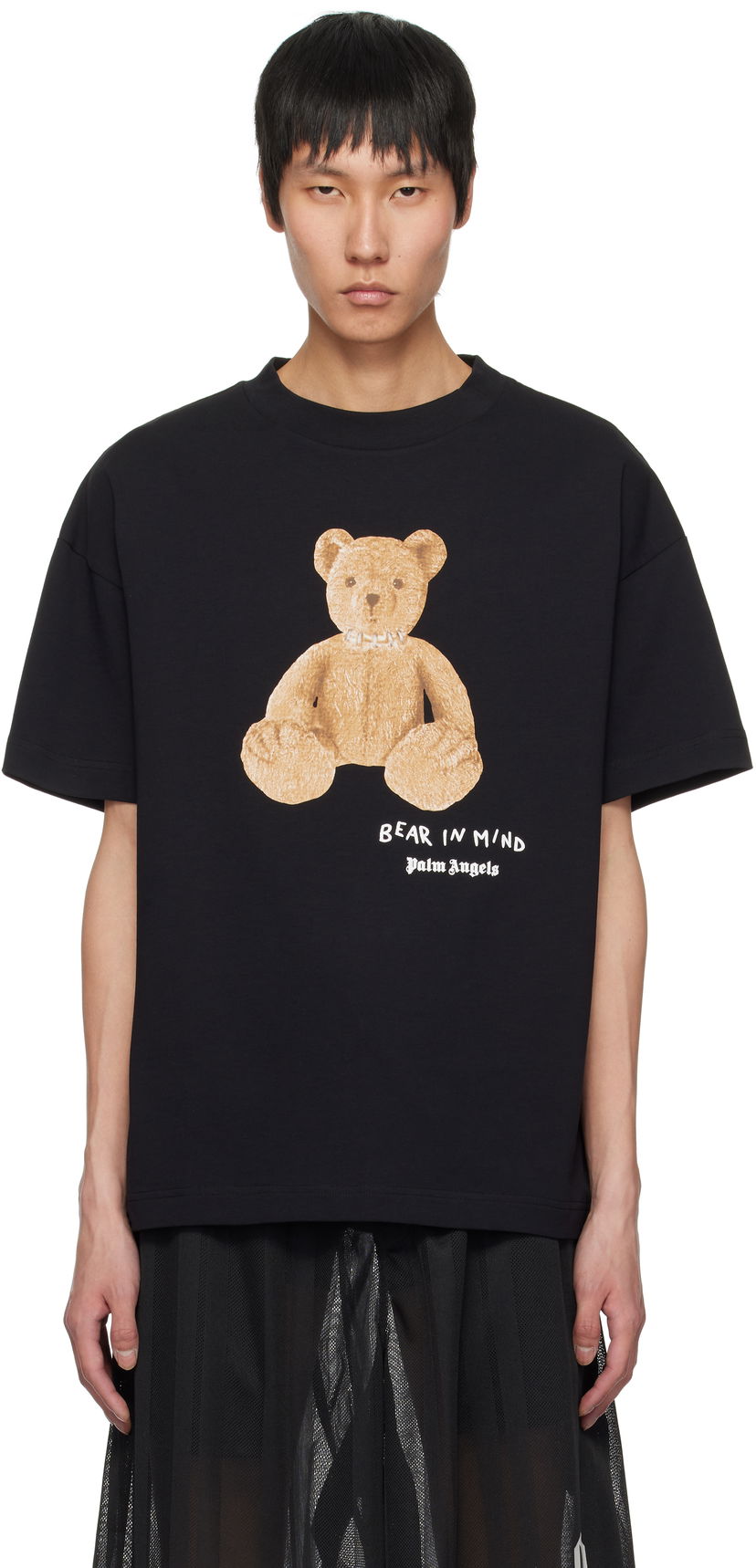 Футболка Palm Angels Palm Angels 'Bear In Mind' T-Shirt чорний | PMAA001S25JER0051060
