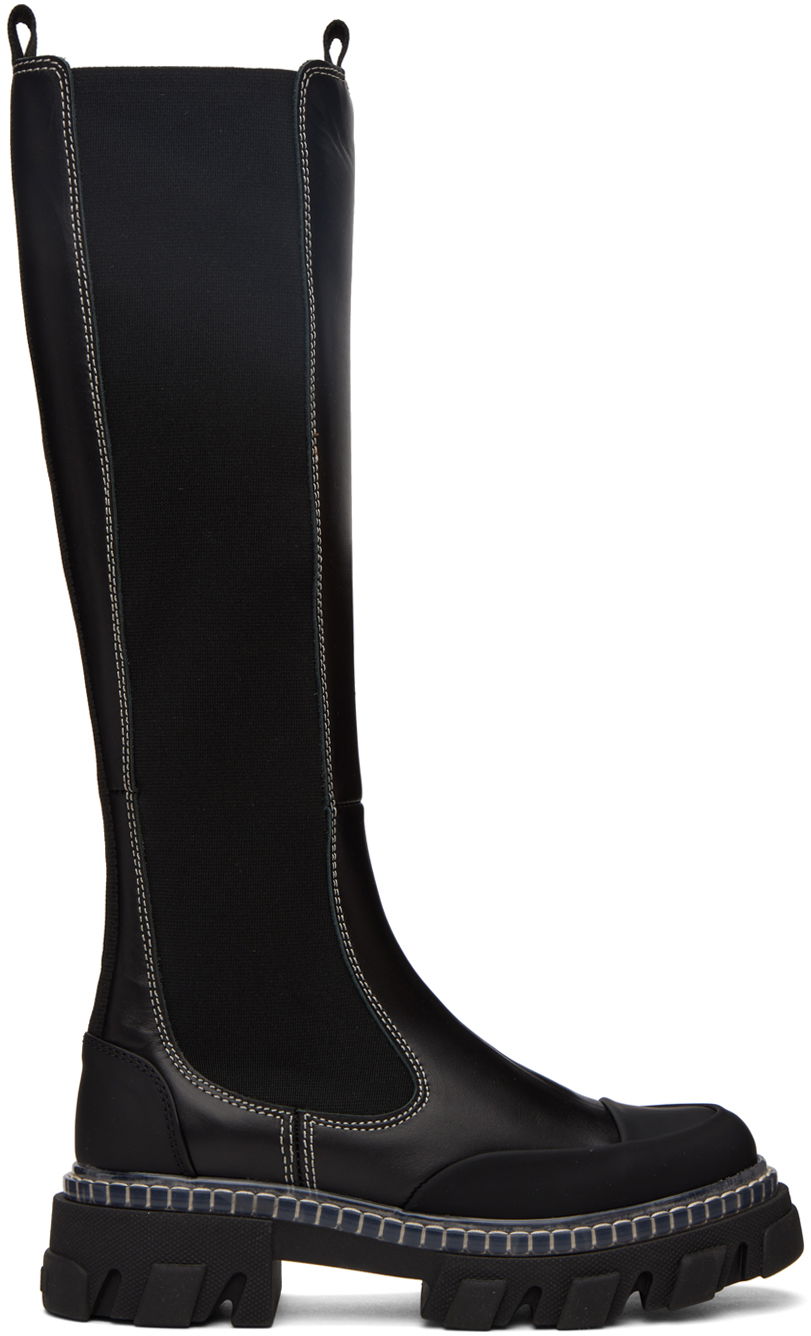 Кросівки та взуття GANNI GANNI Cleated Tall Boots чорний | S1928