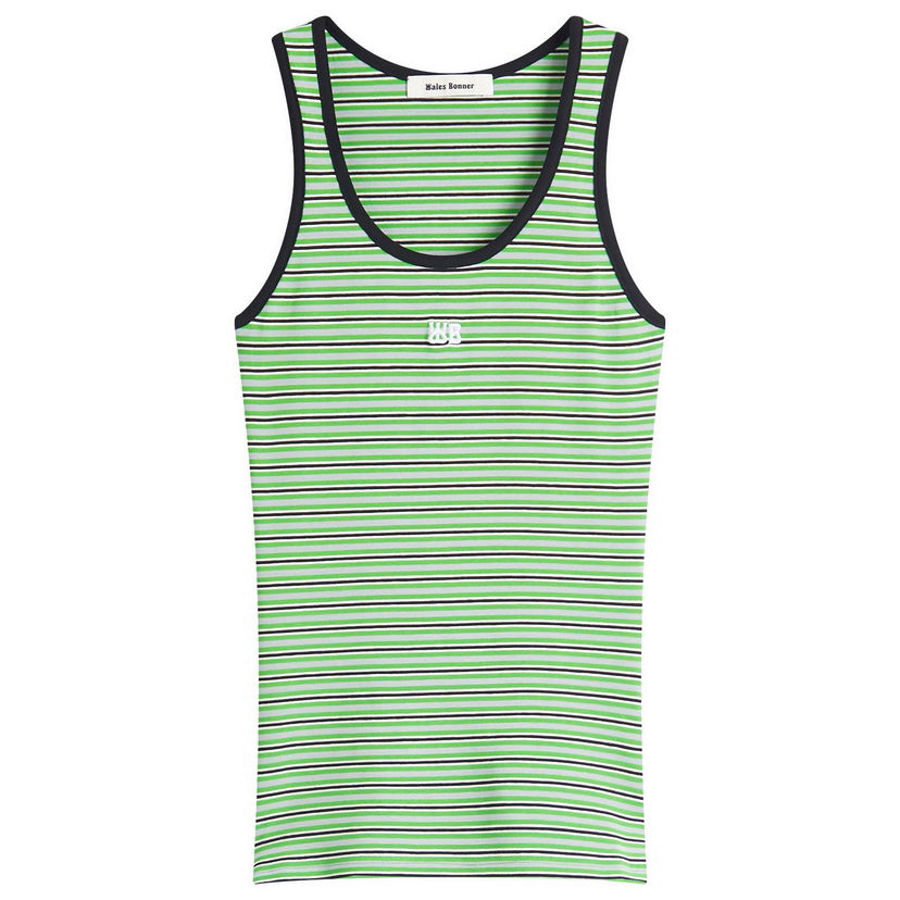 Безрукавка Wales Bonner Wales Bonner Striped Tank Top Зелений | WS25JE38-JE06-0679