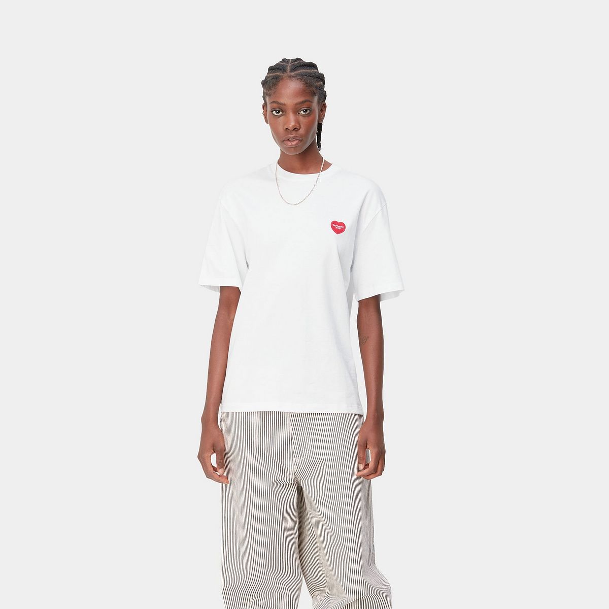 Футболка Carhartt WIP Heart Patch T-Shirt білий | I032318_02_XX, 0