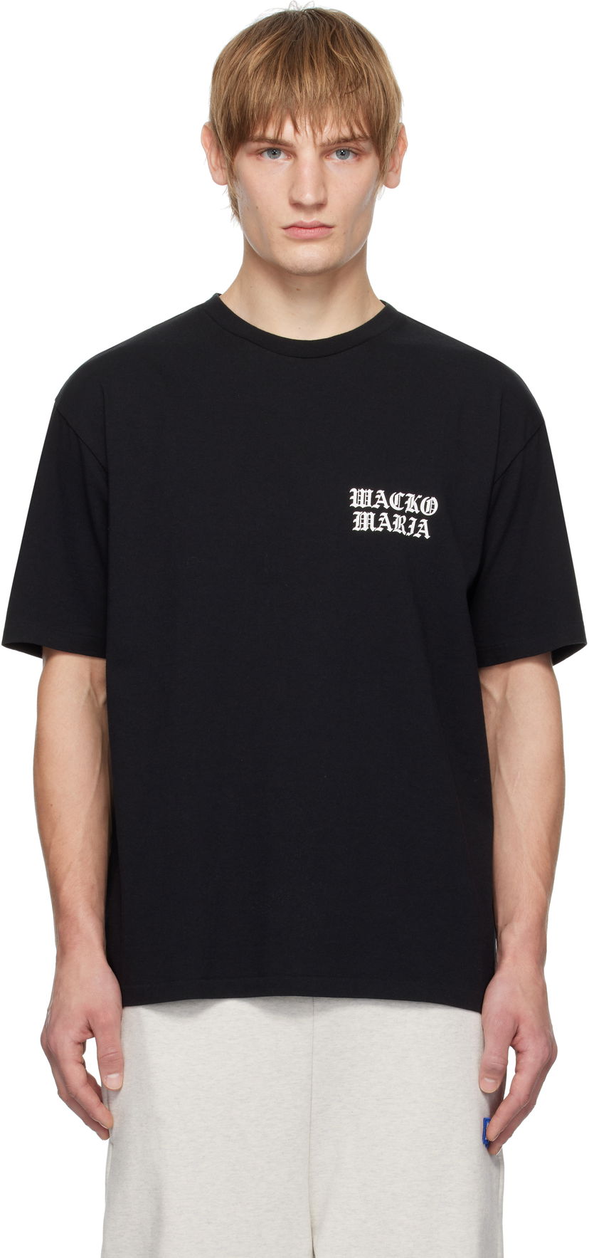 Футболка WACKO MARIA Washed Black T-Shirt чорний | 24FW-WMT-WT02