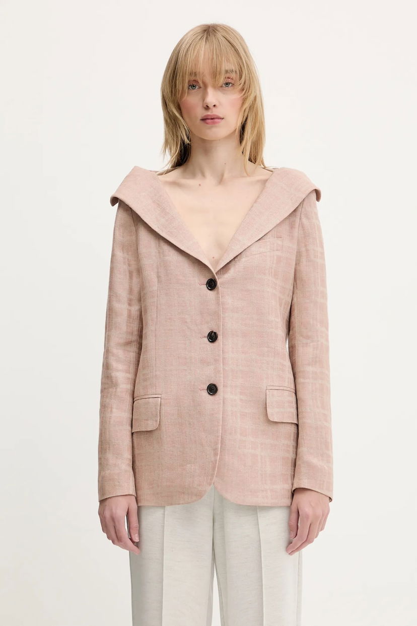Куртка OUR LEGACY Our Legacy Kaonashi Linen Blazer Рожевий | W2250KH