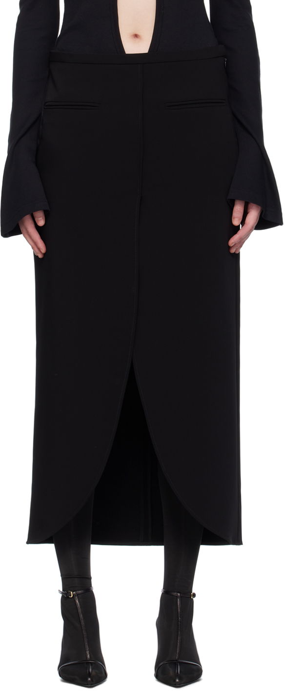 Спідниця Courrèges Courrèges Ellipse Midi Skirt чорний | 224CJU142PL0159