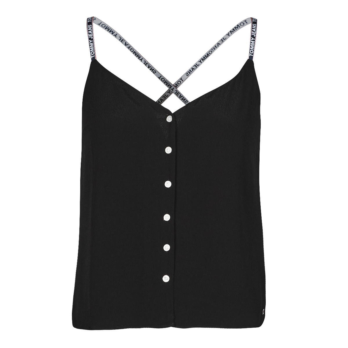 Безрукавка Tommy Hilfiger CAMI BUTTON THRU TOP чорний | DW0DW09762-BDS, 0