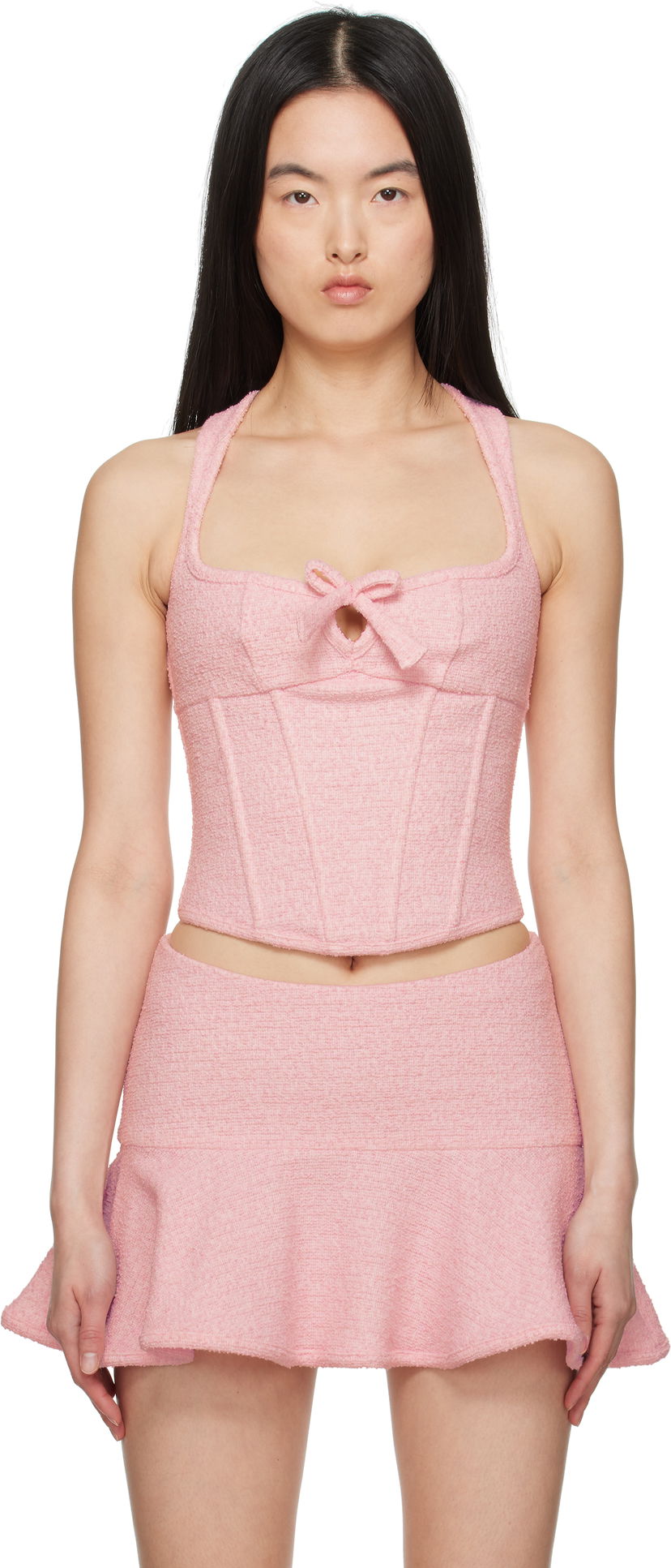 плаття MISBHV MISBHV Tweed Corset Top Рожевий | 250W103