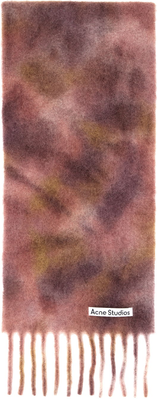 Одяг Acne Studios Burgundy & Purple Tie-Dye Scarf Бордовий | CA0284-