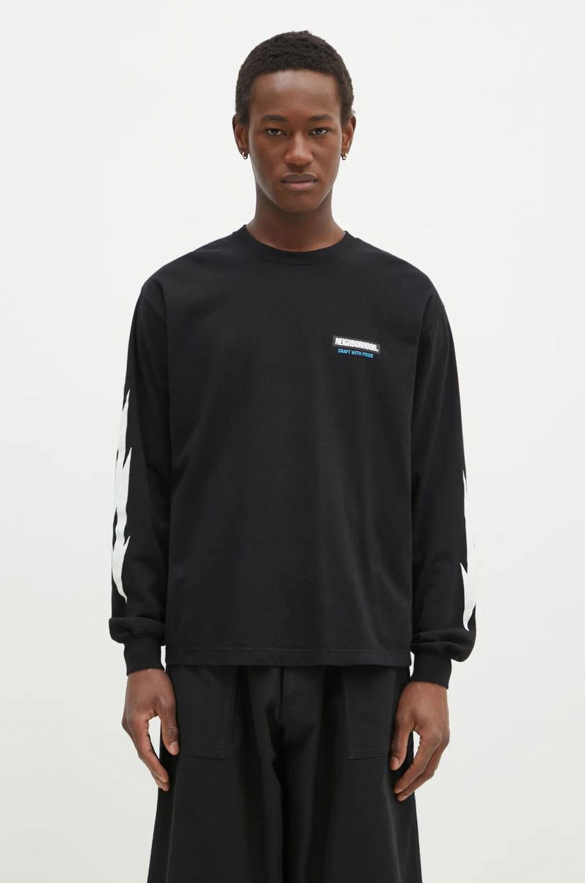 Футболка Neighborhood Long Sleeve Graphic T-Shirt NEIGHBORHOOD чорний | 242PCNH.LT16