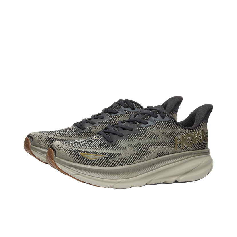 бігти Hoka One One Men's Clifton 9 Sneakers in Black/Slate, Size UK 10 | END. Clothing чорний | 1127895-BLCKS
