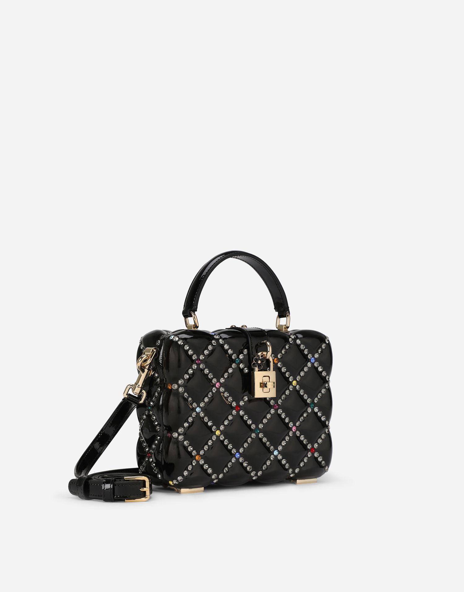 Сумочка Dolce & Gabbana Dolce & Gabbana Dolce Box Bag With Rhinestones чорний | BB5970AY2298S574, 1