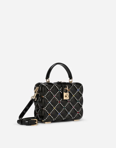 Сумочка Dolce & Gabbana Dolce & Gabbana Dolce Box Bag With Rhinestones чорний | BB5970AY2298S574, 1