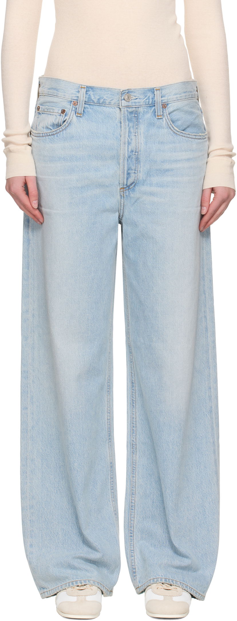 Джинси AGOLDE AGOLDE Wide Low Slung Jeans Синій | A9079B-1601