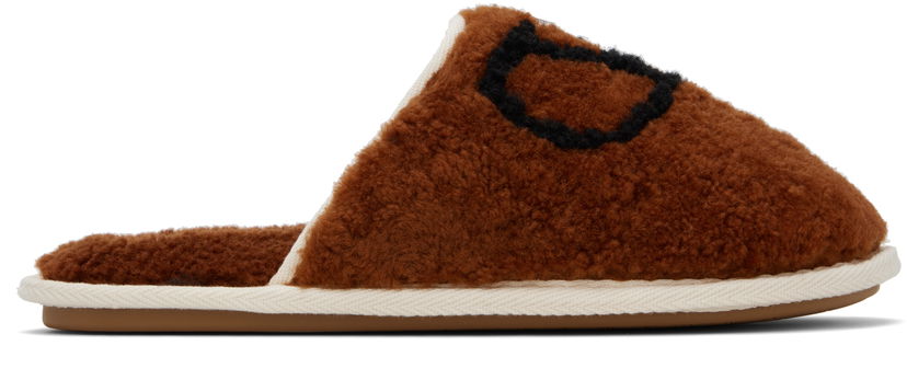 Кросівки та взуття Valentino Valentino Garavani Ta Chambre Wool Slippers Коричневий | 7Y2S0J88AWJ
