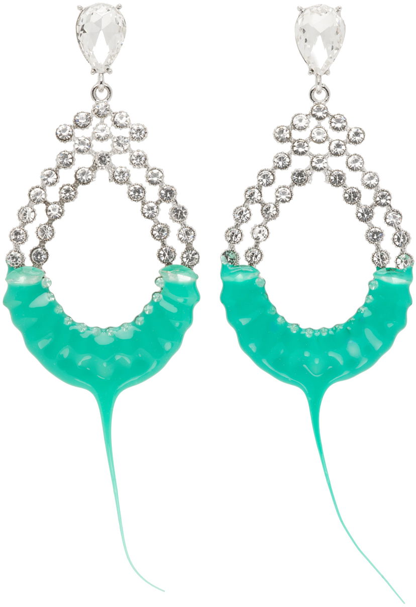 Сережки Ottolinger Ottolinger Diamond Loop Earrings Бірюзовий | 2500503