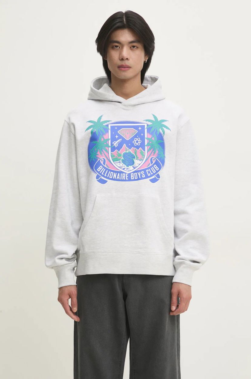 Світшоти BILLIONAIRE BOYS CLUB Billionaire Boys Club Tropical Crest Popover Hoodie Сірий | B24447