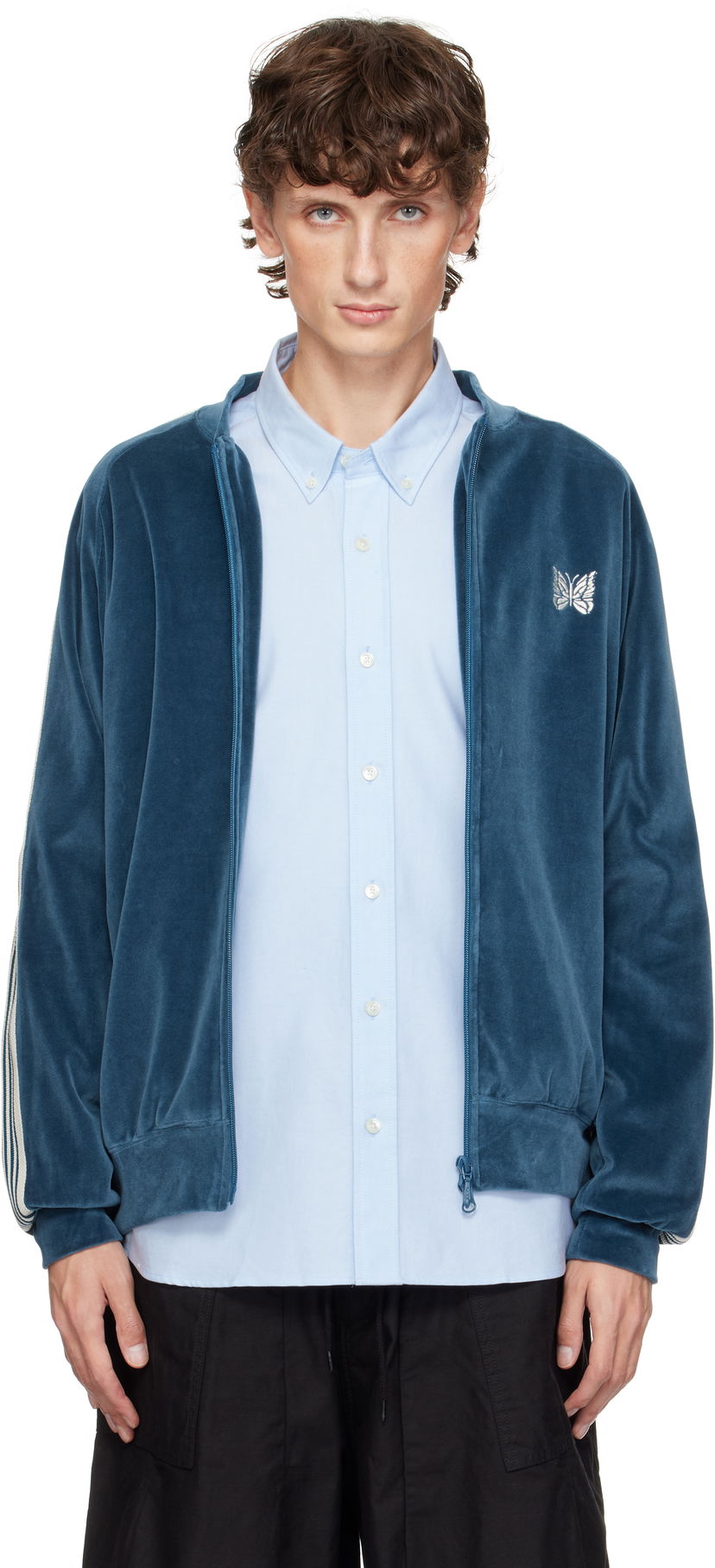 Куртка бомбер Needles Track Jacket Синій | PU278