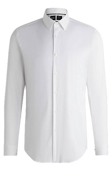 Сорочка BOSS Extra-Slim Fit Easy-Iron Cotton-Blend Poplin Shirt білий | 50480085