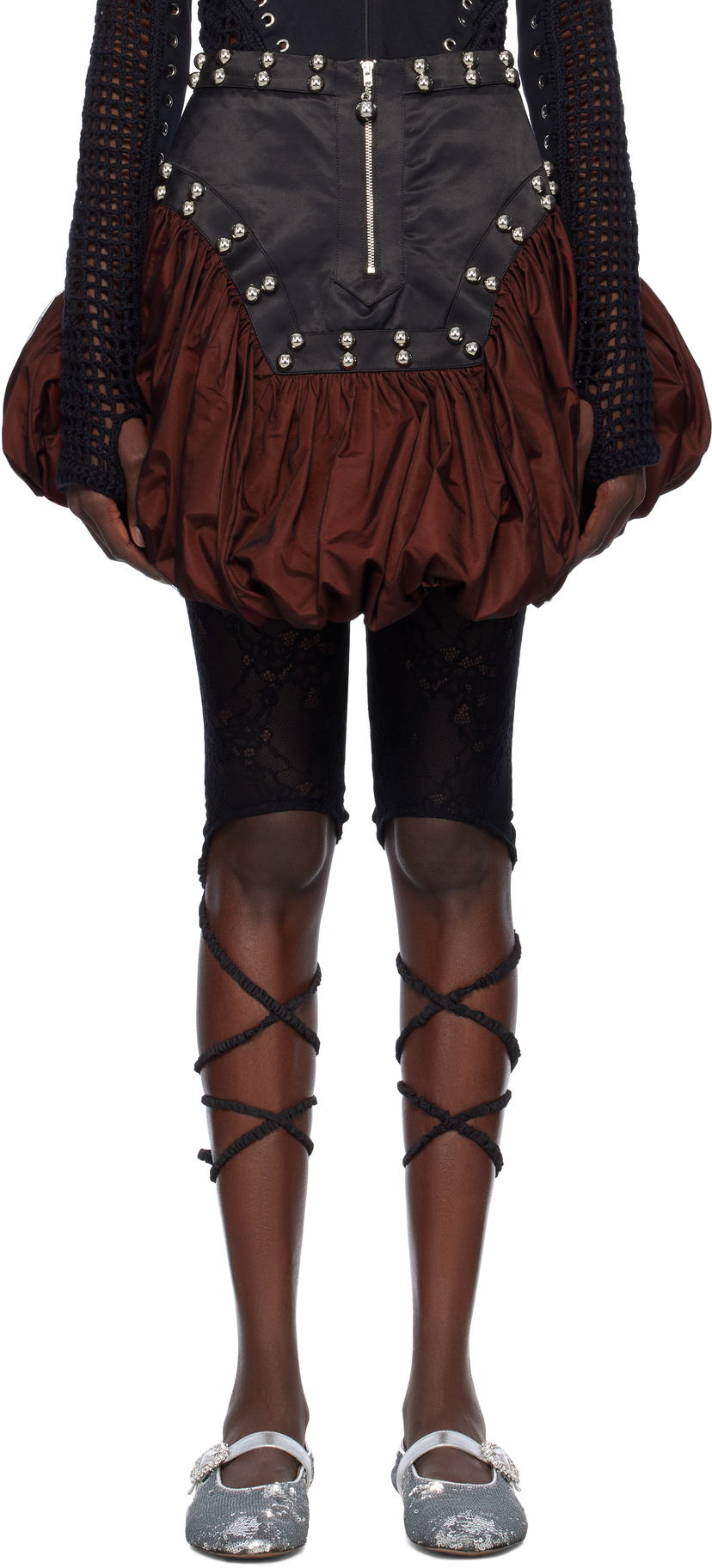Спідниця Chopova Lowena Chopova Lowena Backtuck Miniskirt Коричневий | 3251