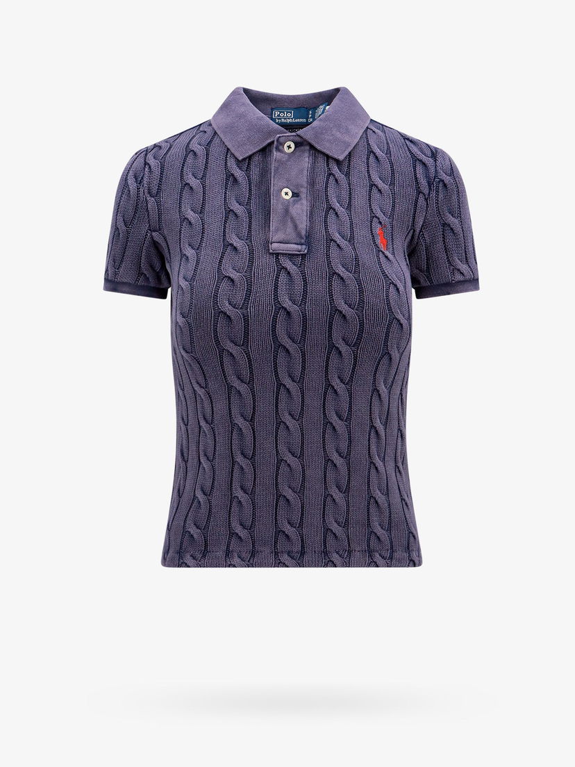 Сорочка поло Polo by Ralph Lauren Women's Cable-Knit Polo Shirt by Polo Ralph Lauren Фіолетовий | 211943010002