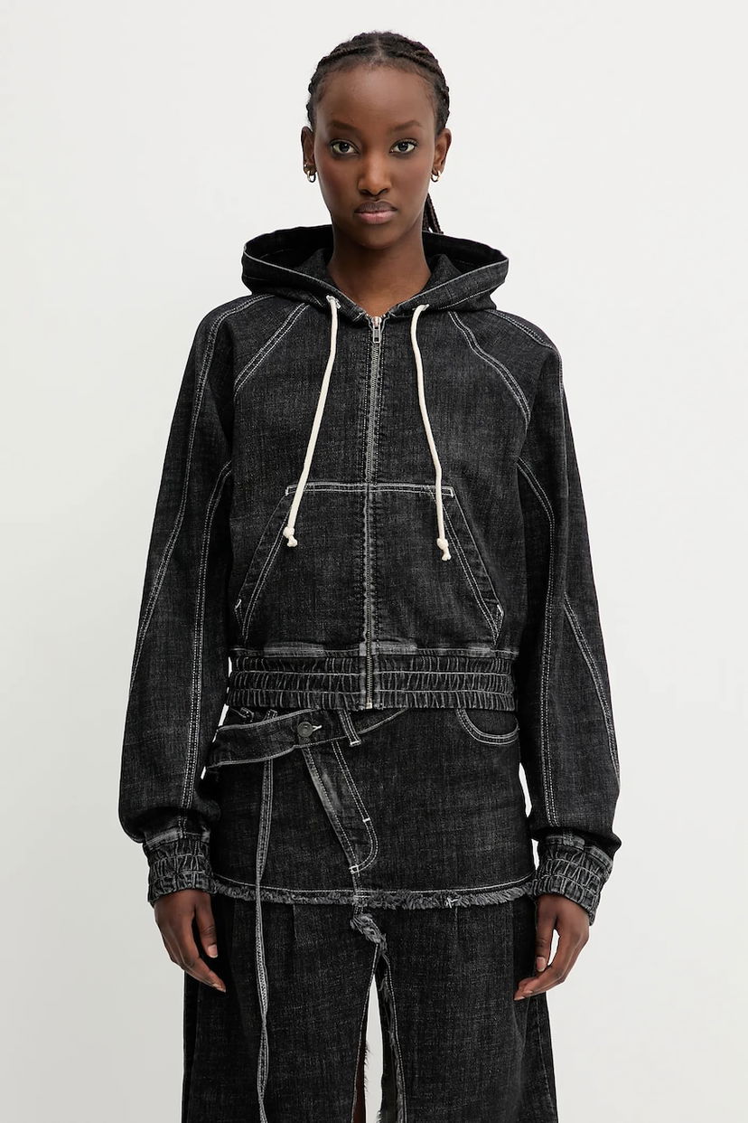 Куртка Ottolinger Ottolinger Multiline Denim Hooded Jacket чорний | 117.700717.01