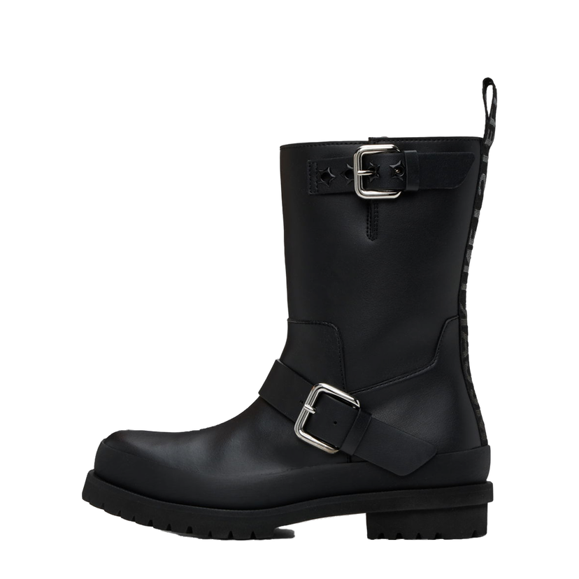 Кросівки та взуття Stella McCartney Buckle-Strap Biker Boots чорний | 810435AP00P0