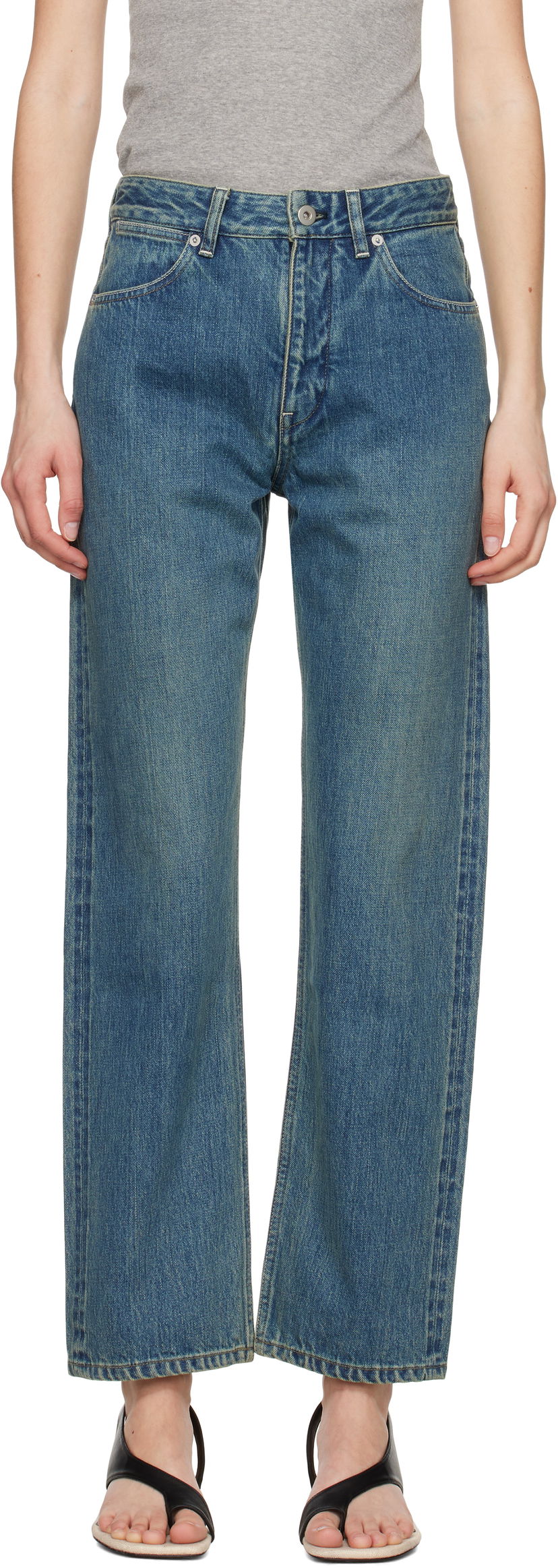 Джинси Jil Sander Jil Sander Slim Fit Jeans Синій | J40KA0243_J45291