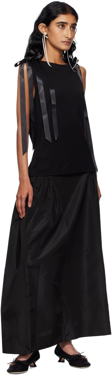 Безрукавка Simone Rocha Simone Rocha Bow Ribbon Tail Tank Top чорний | 5366 0571, 3