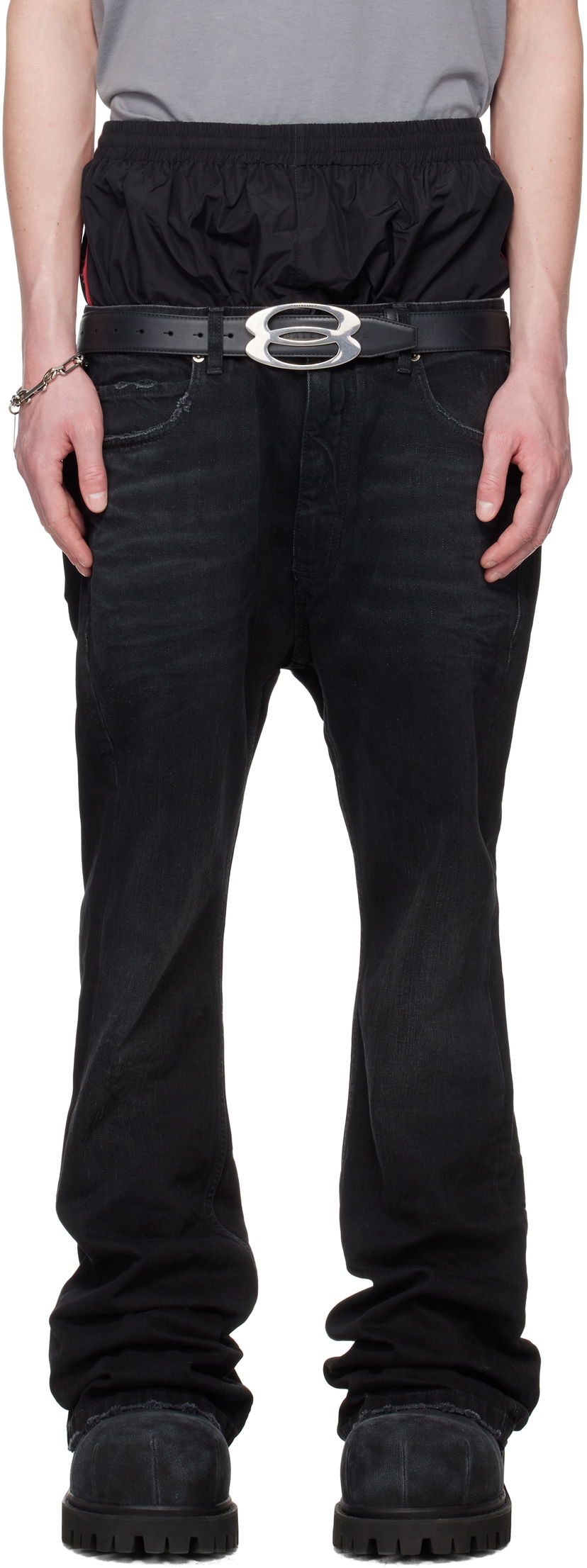 Джинси Balenciaga Balenciaga Layered Jeans чорний | 814224TRW58