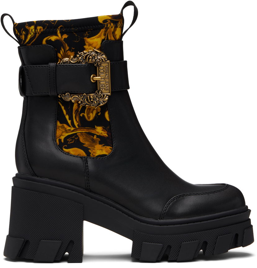 Кросівки та взуття Versace Versace Jeans Couture Sophie Chain Chelsea Boots чорний | E79VA3S84_EZS867