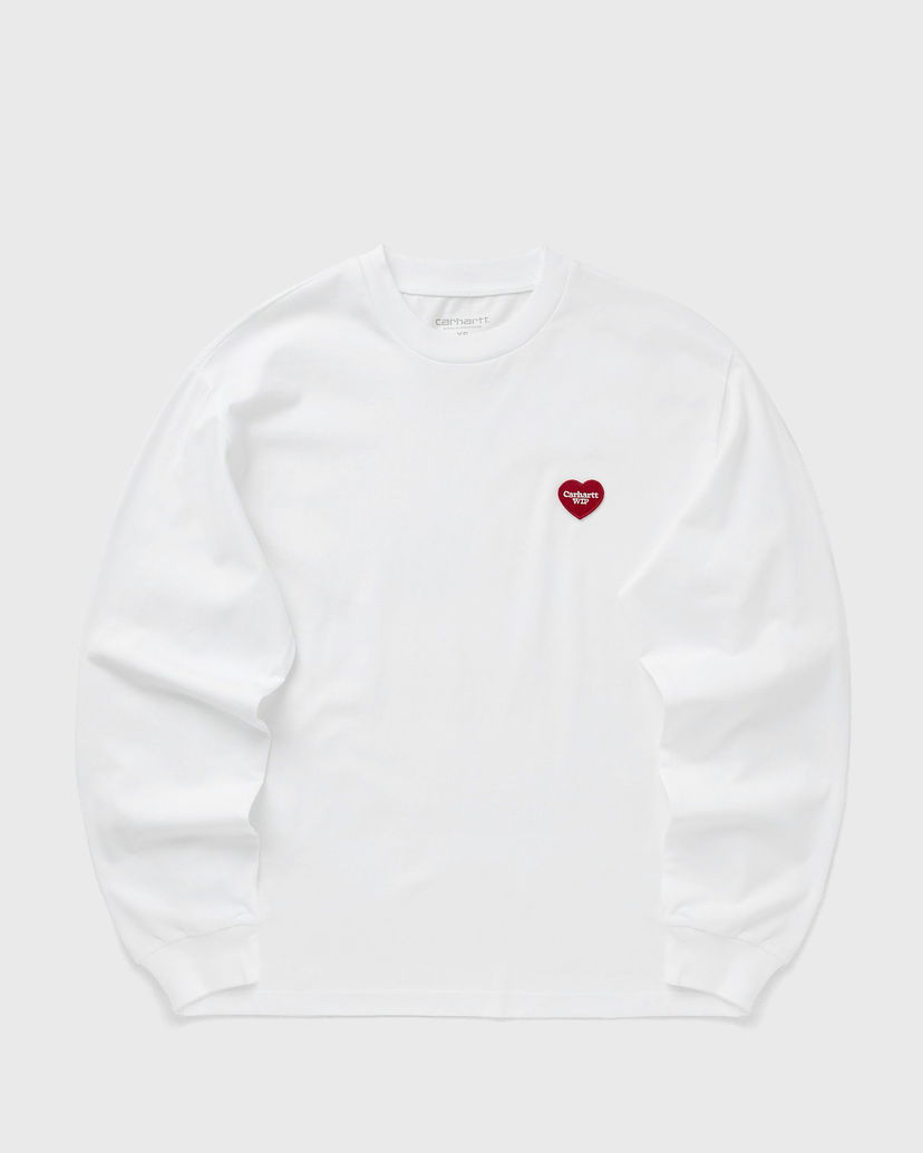 Футболка Carhartt WIP Long Sleeve Heart Patch T-Shirt білий | I035469-1WZ.XX