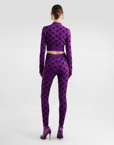Легінси Dolce & Gabbana Dolce & Gabbana Jacquard Leggings Фіолетовий | FXI13TJGMB3F1540, 2