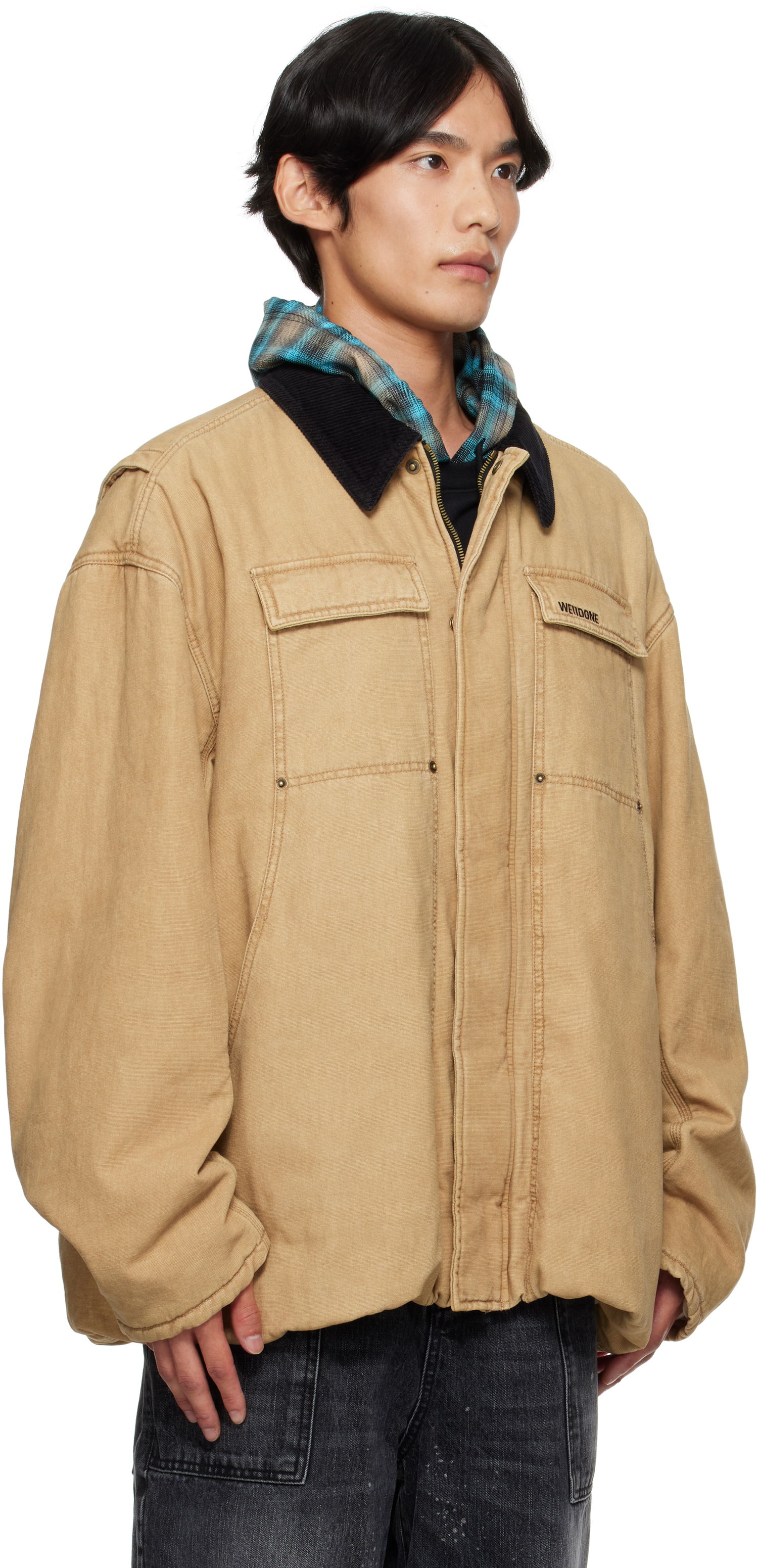 Куртка We11done We11done Washed Work Jacket бежевий | WD-JP2-25-070-U-BG, 1