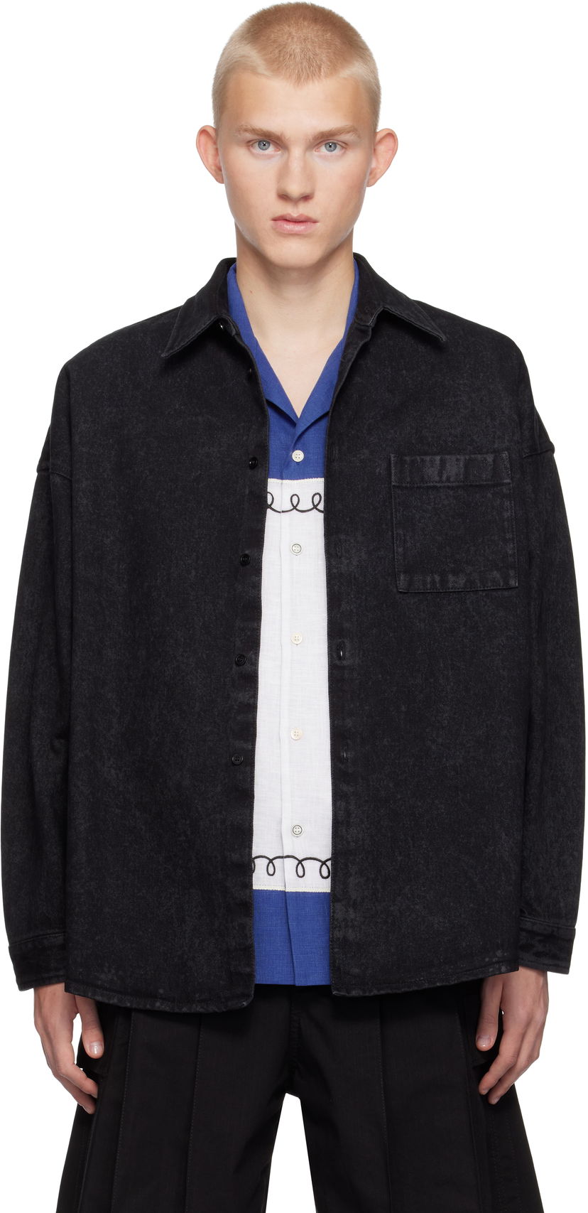 Сорочка Marni Faded Denim Shirt чорний | CUJU0061A2 USCV35