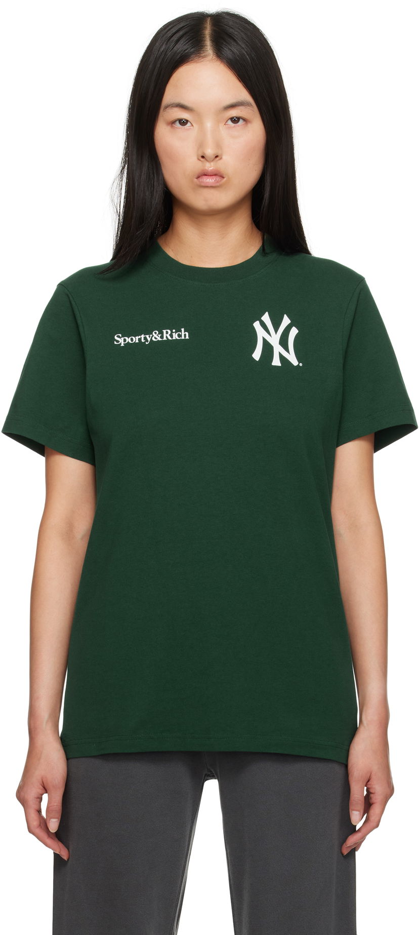 Футболка Sporty & Rich '47 Edition Yankees Champions T-shirt Зелений | TO043505300GR10
