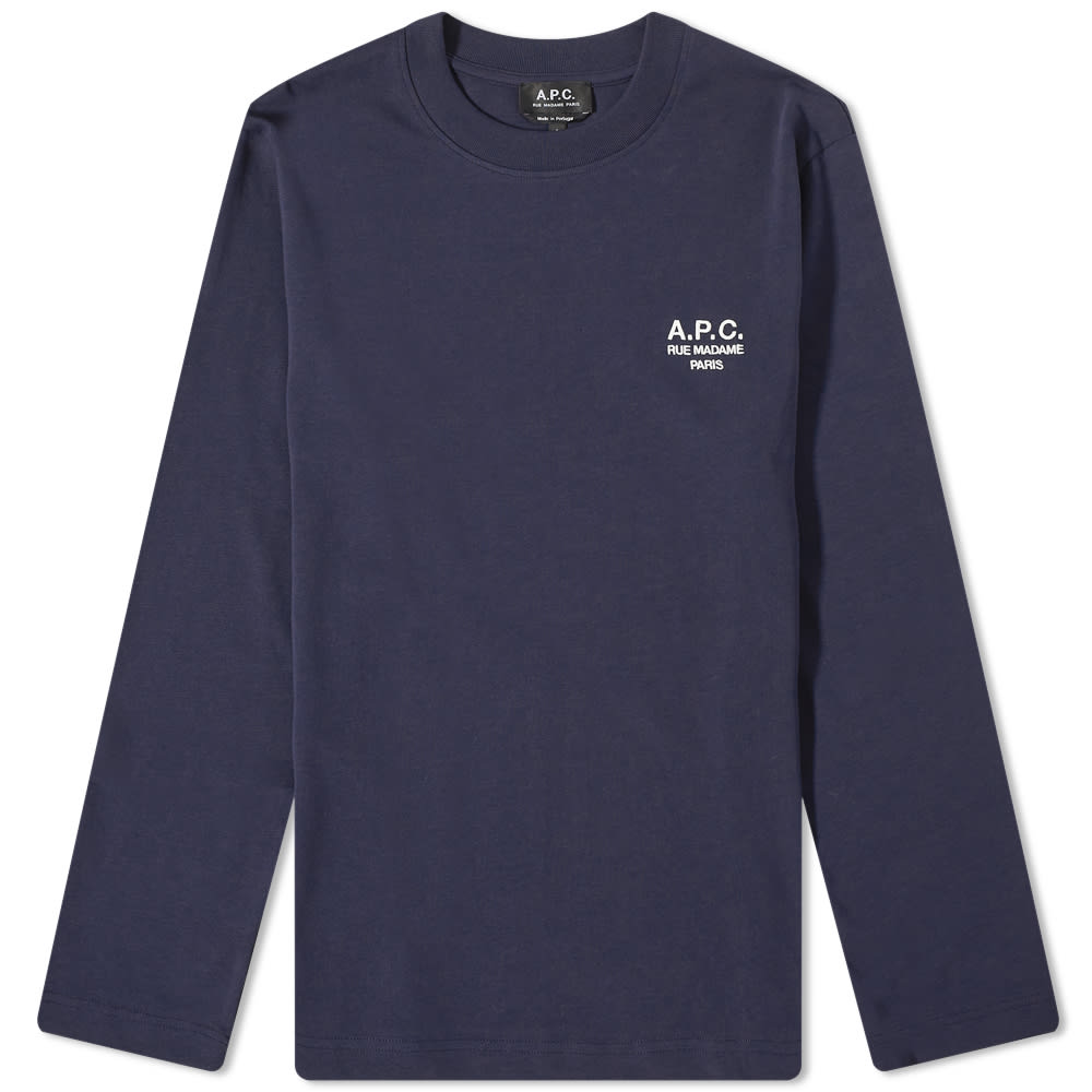 Футболка A.P.C. Olivier Embroidered Logo Tee темно-синій | COEZC-H26177-IAK, 0