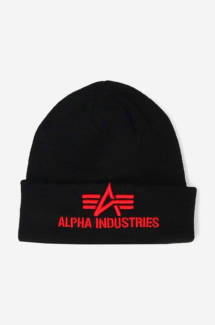 Шапка Alpha Industries Beanie Thin Knit чорний | 168910.94
