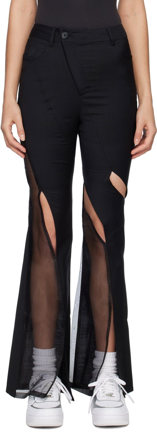 Штани Feng Chen Wang Feng Chen Wang Cutout Trousers чорний | FWS15TR11