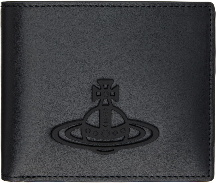 Гаманець Vivienne Westwood Vivienne Westwood Leather Bifold Wallet with Orb чорний | 5107004LM-L00AR-