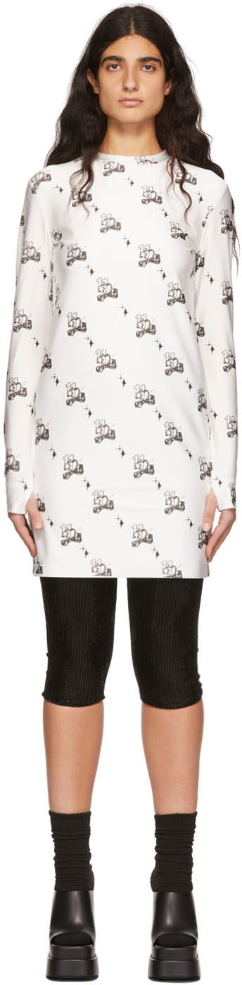 плаття We11done Printed Mini Dress білий | WD-TO1-22-572-W-WH