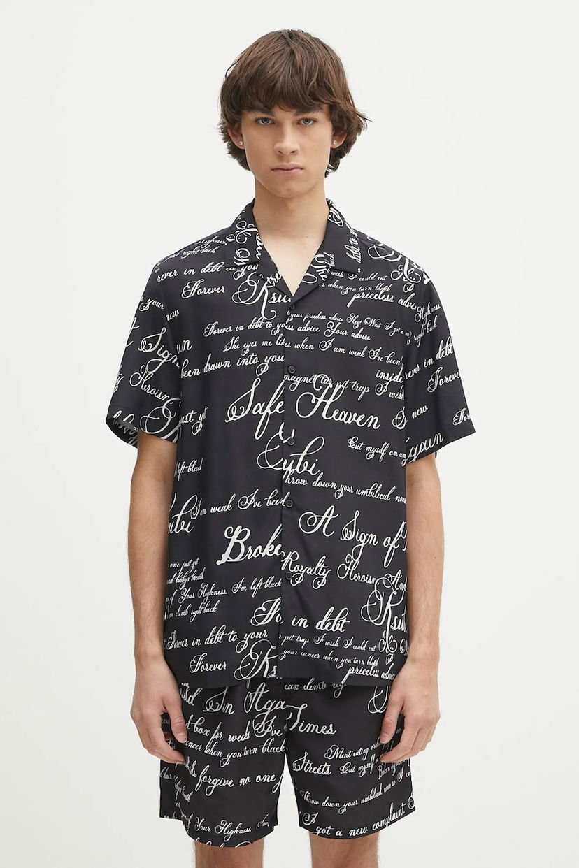 Сорочка Ksubi KSUBI Playoff Varsity Relaxed Fit Shirt чорний | MSP25SH002