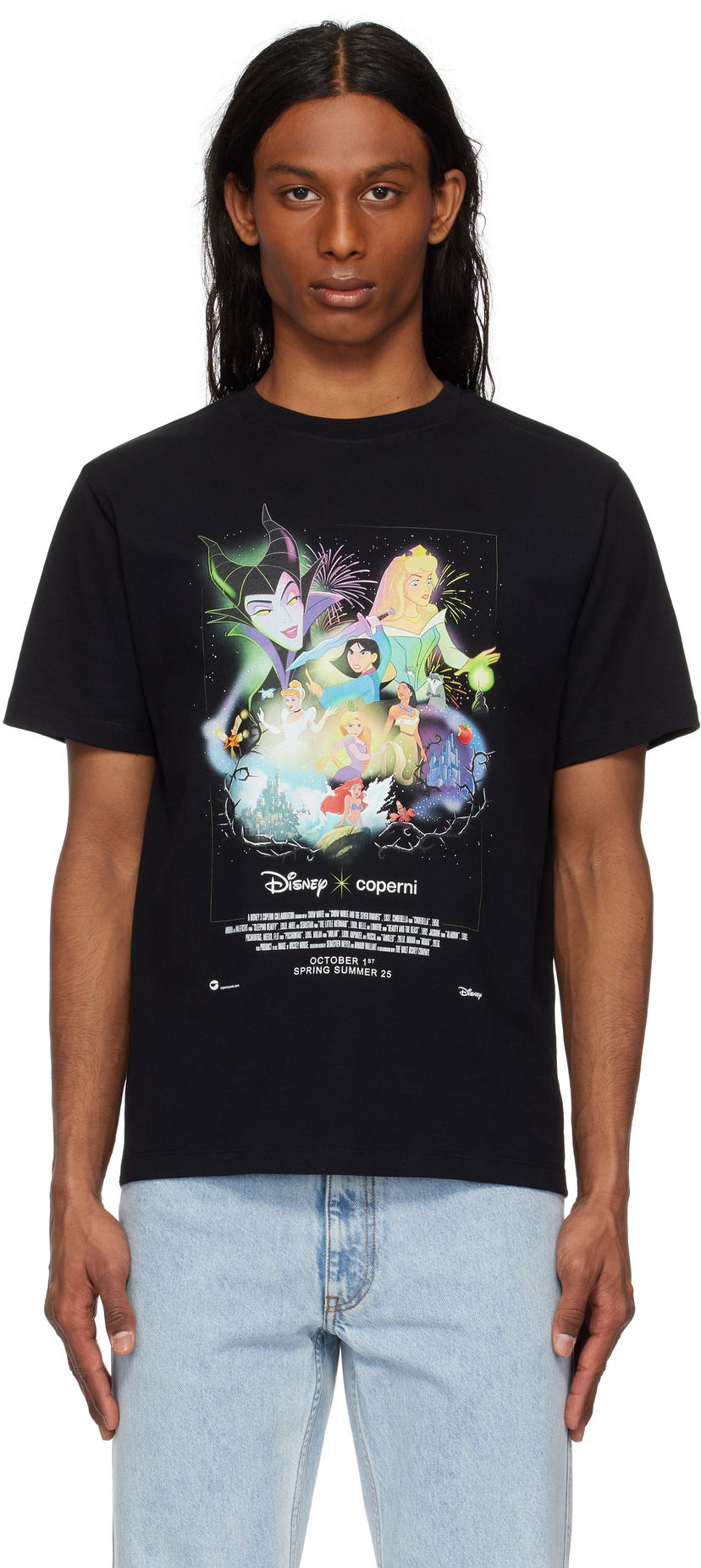 Футболка Coperni Coperni Disney Princess Boxy T-Shirt чорний | DJS03F5028CMEN