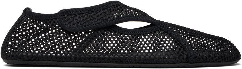 Кросівки та взуття Alaïa ALAÏA Fishnet Ballerina Flats чорний | AA3A065TK050