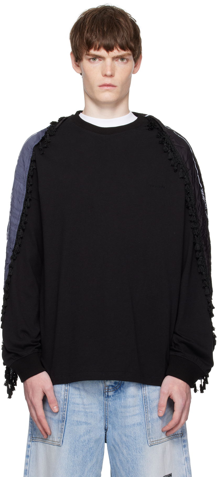 Світшоти We11done We11done Bandana Detail Sweatshirt чорний | WD-TT2-25-782-U-BK