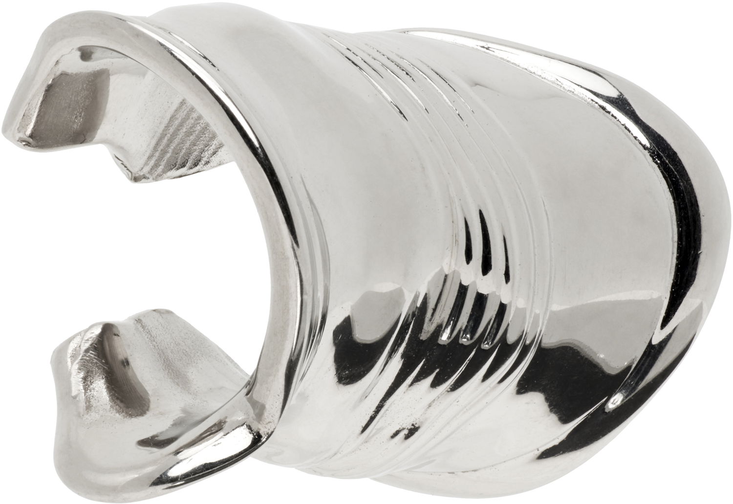 Сережки Jean Paul Gaultier Jean Paul Gaultier 'The Crushed Can' Silver-Tone Ear Cuff Металік | 25/03-W-JW016-X053-91, 1