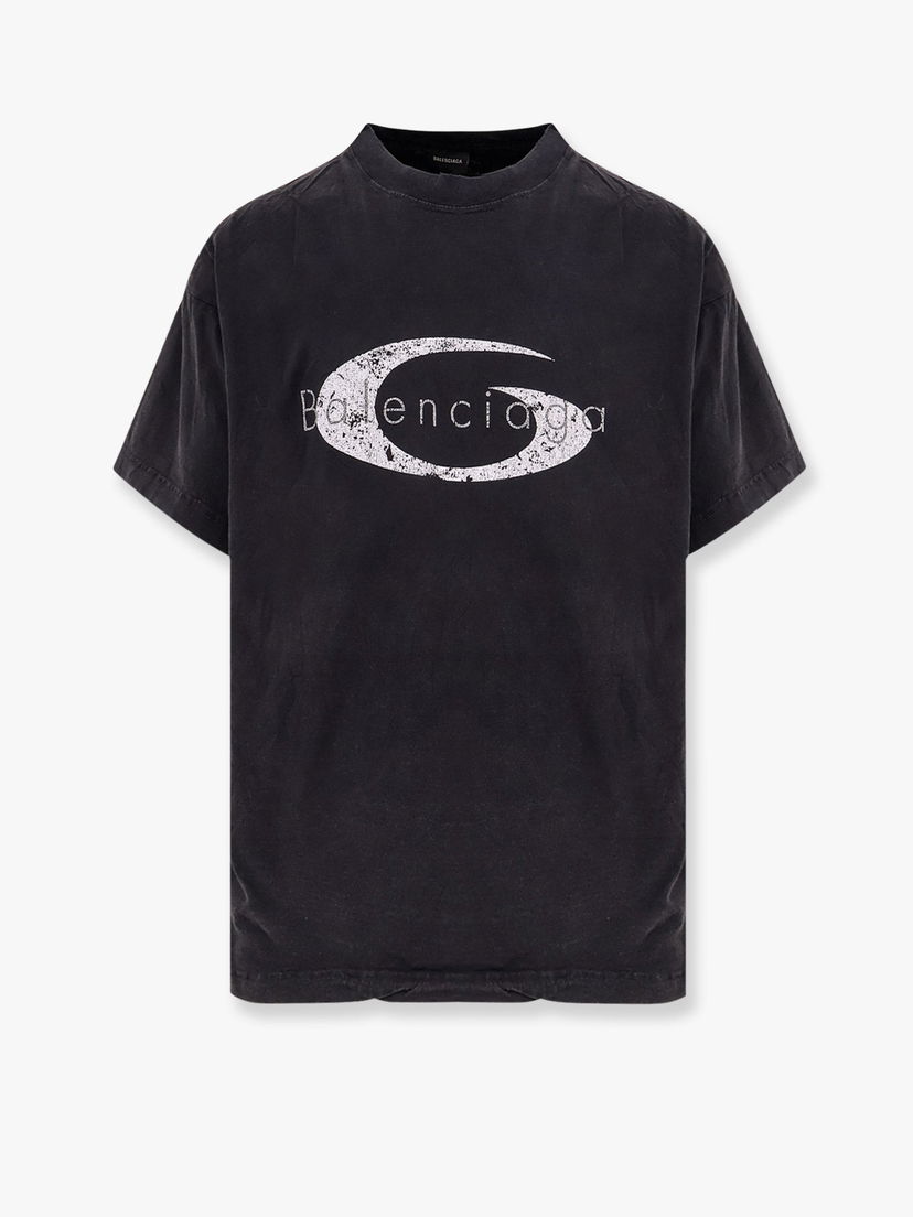 Футболка Balenciaga Balenciaga Logo T-Shirt чорний | 826346TSVE99374
