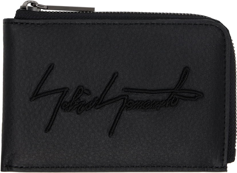 Гаманець Yohji Yamamoto Yohji Yamamoto Signature Zip Wallet чорний | DM-A06-790