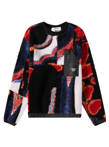 Cветр Ambush Printed Fleece Crewneck Бордовий | BMBA027F22FAB0018410